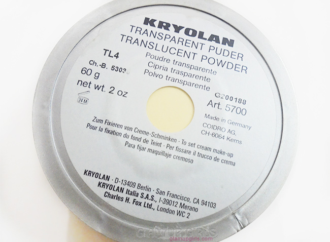 Kryolan Translucent Powder in TL4 is dupe for Ben Naye Banana Powder