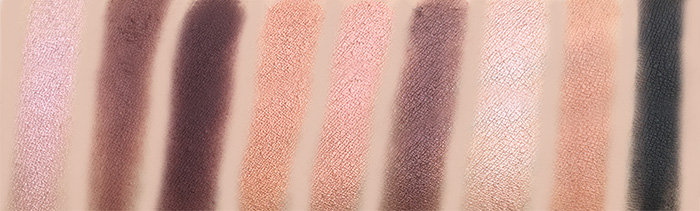 Swatches of Rivaj Fantasy Eyeshadow Palette in 04
