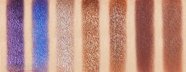 Morphe X Jaclyn Hill eye shadow palette swatches 4th row L-R: Royalty, Twerk, Hustle, Meeks, 24-7, Chip, Mocha