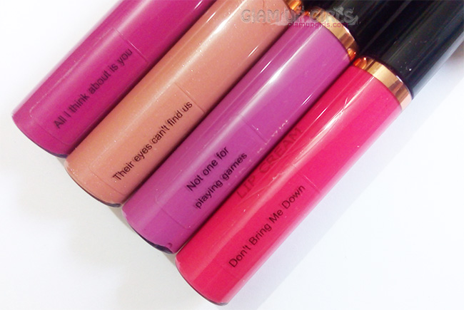 Makeup Revolution Ultra Velour Lip Cream in Ultra Velour Lip Cream-All I think about is you, Ultra Velour Lip Cream-Don't bring me down, Ultra Velour Lip Cream-Their eyes can't find us, Ultra Velour Lip Cream-Not one for playing games