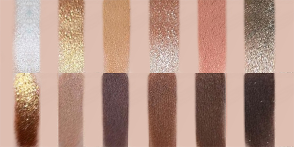 Swatches of ColourPop 11:11 Eyeshadow Palette