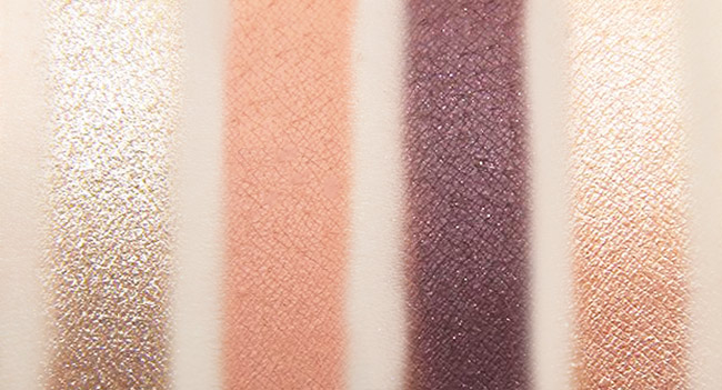 Sigma Warm Neutrals Eye Shadow Palette Swatch L-R: Fawn, Cinnamon, Russet & Balanced