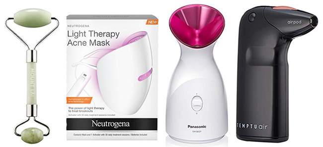Best skin and makeup gadgets, Jade roller, light therapy mask, steamer, airpod