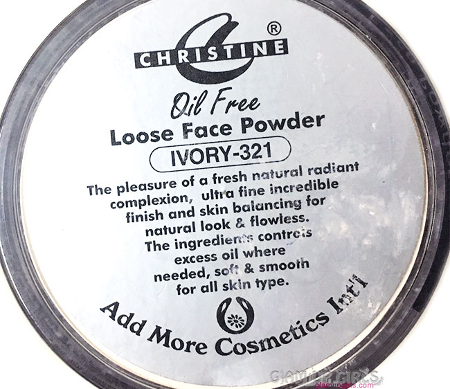 Christine Loose Powder in Ivory Details