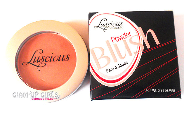 Luscious Cosmetics Powder Blush in Coral Glow - Review and Swatches
