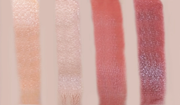 Swatches of Zero Makeup Ivory Palette by Nabila